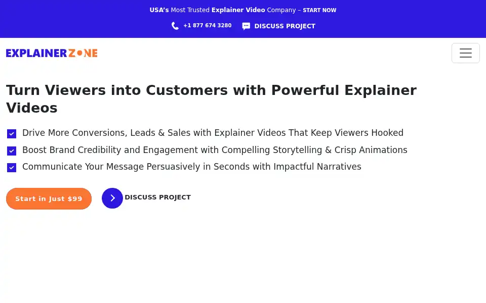 Screenshot of explainerzone.com