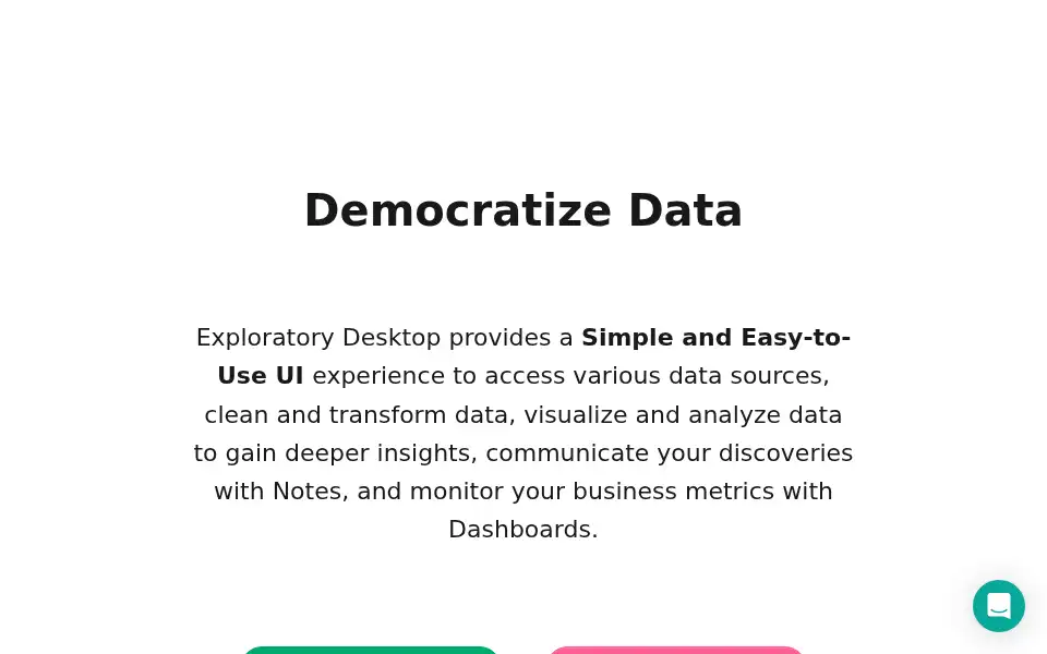 Screenshot of exploratory.io