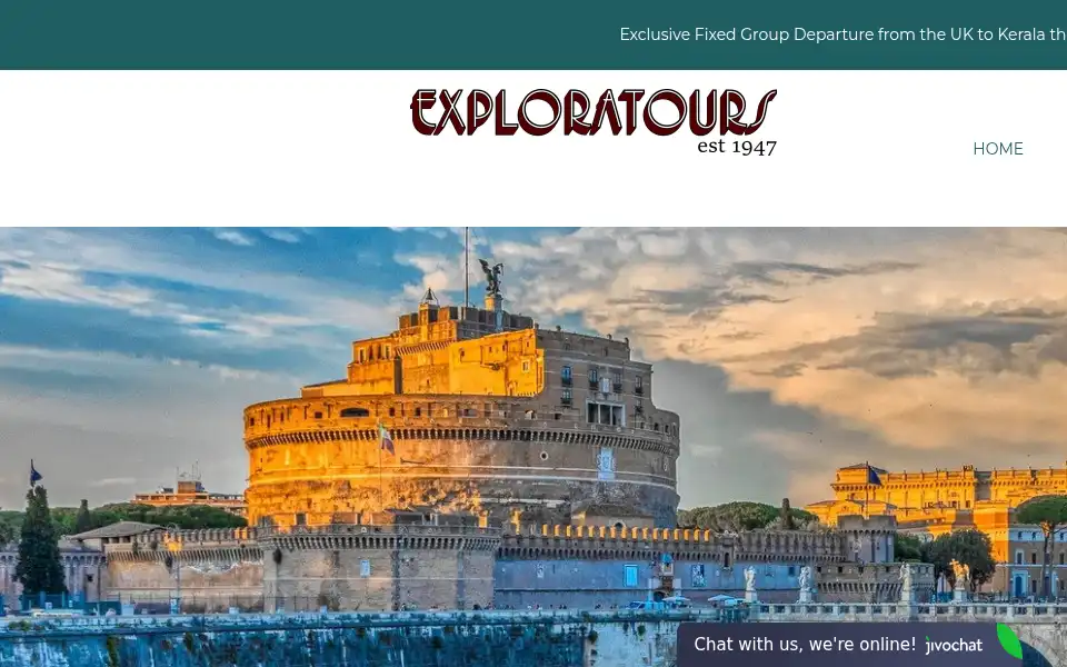 Screenshot of exploratours.co.uk