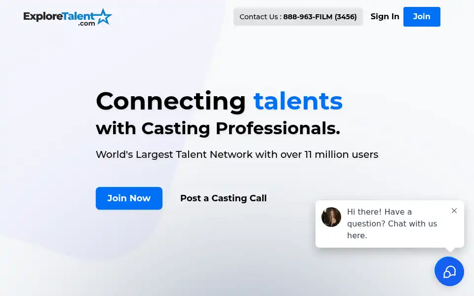 Screenshot of exploretalent.com