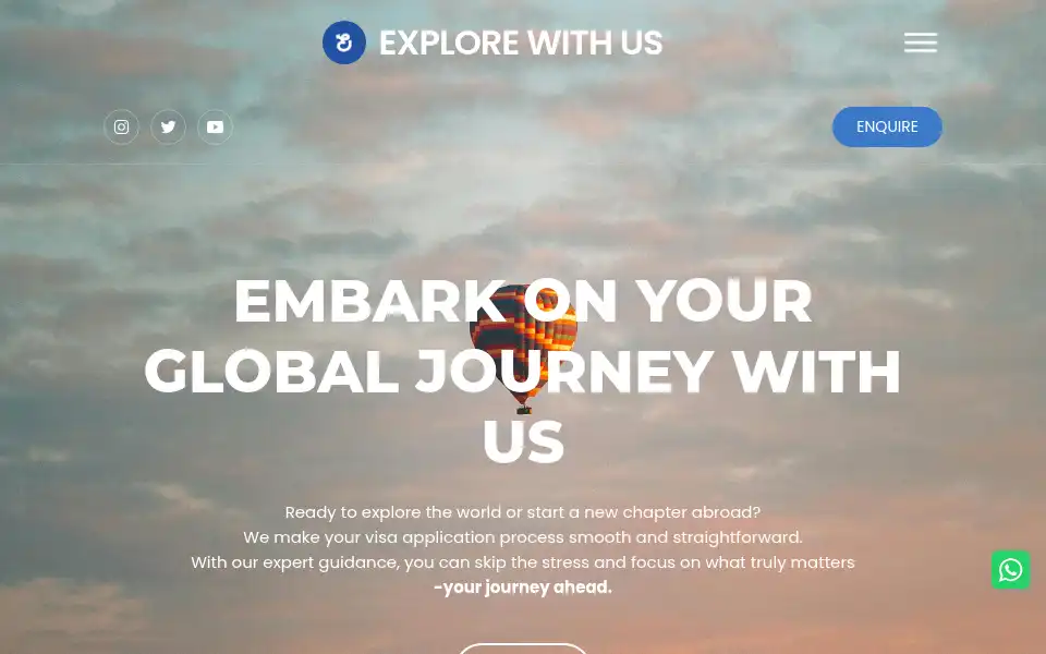 Screenshot of explorewithus2k23.co.uk