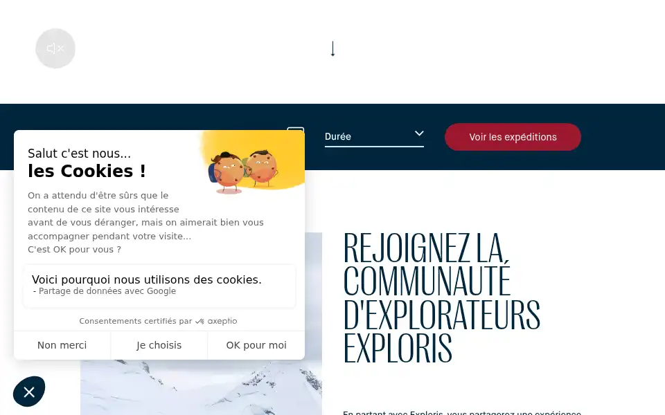 Screenshot of exploris.co