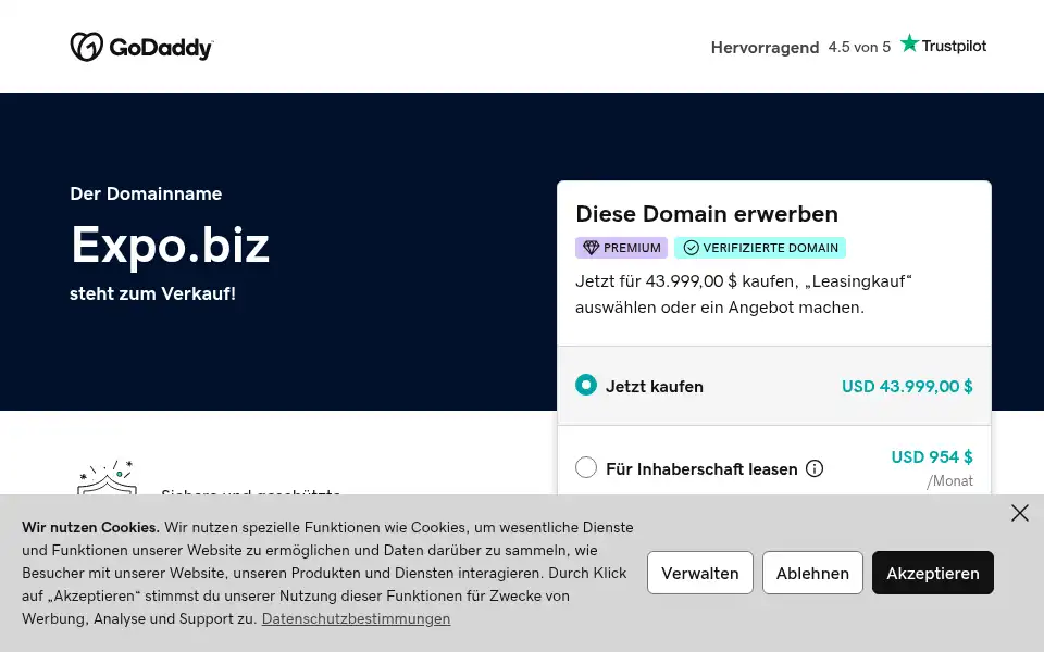 Screenshot of expo.biz