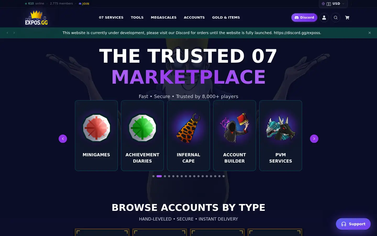 Screenshot of expos.gg