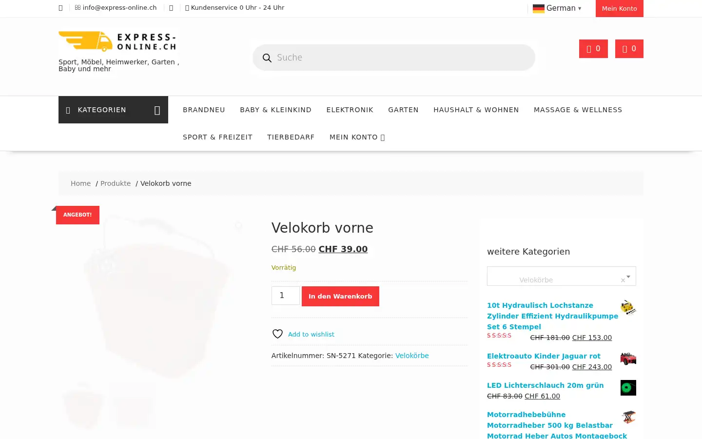 Screenshot of express-online.ch