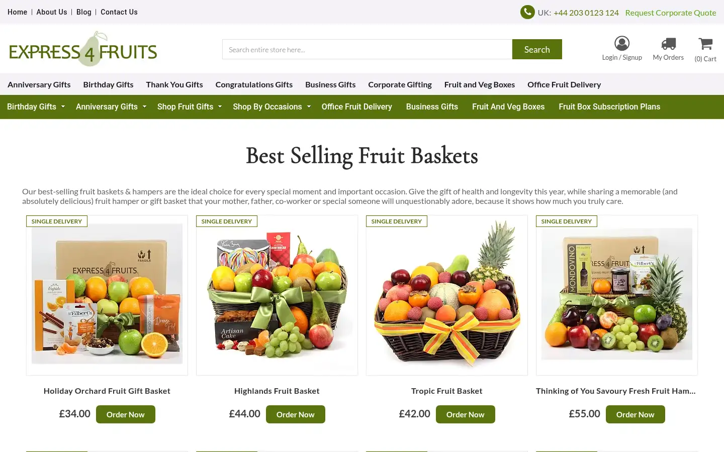 Screenshot of express4fruits.com