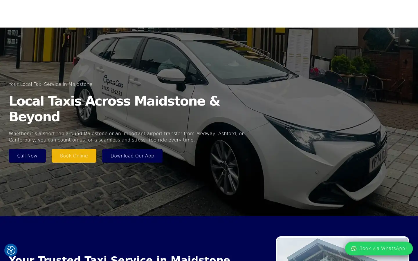Screenshot of expresscabs.co.uk
