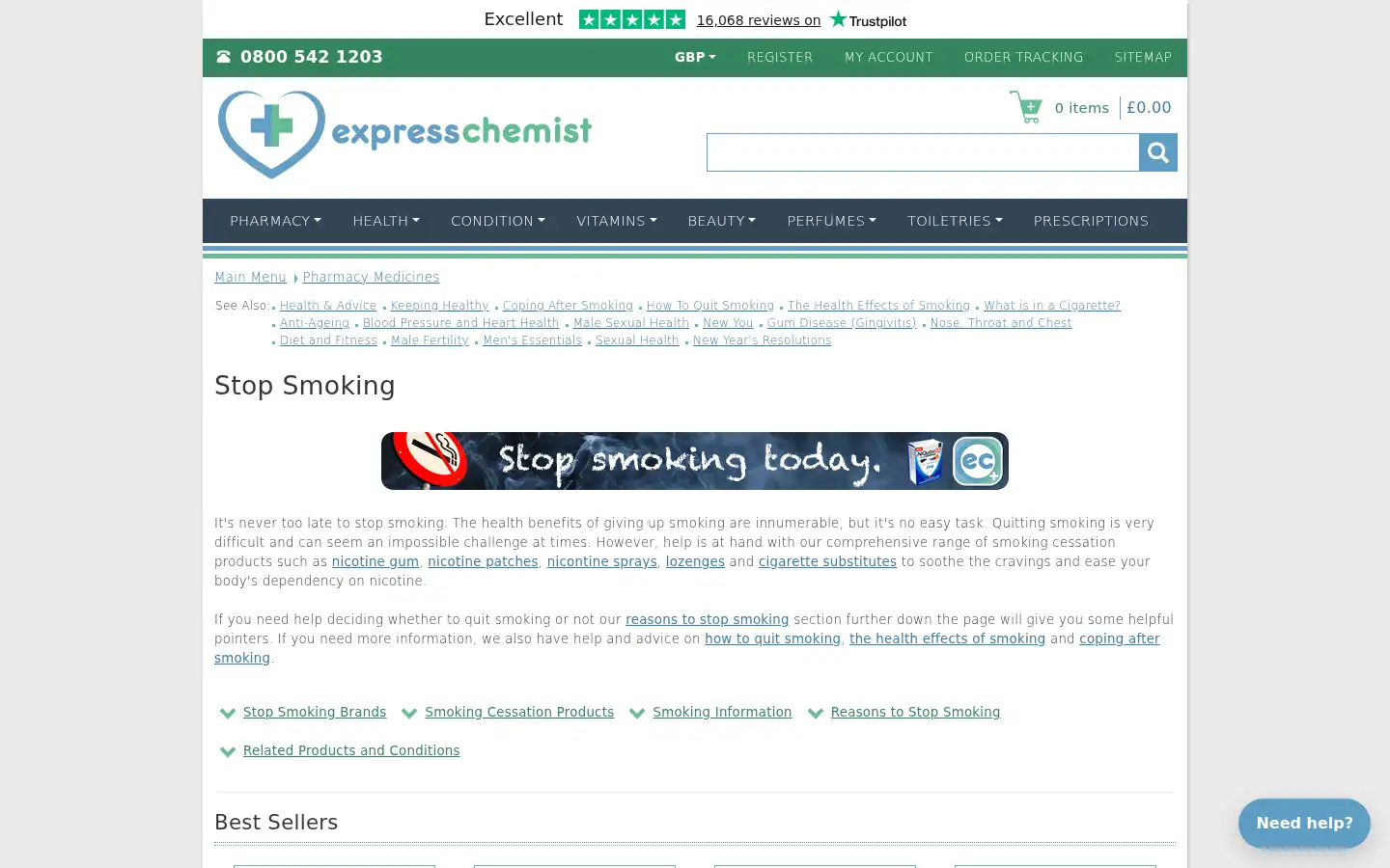 Screenshot of expresschemist.co.uk