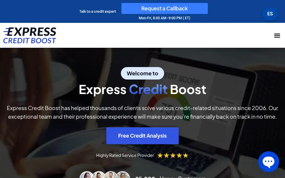 Screenshot of expresscreditboost.com