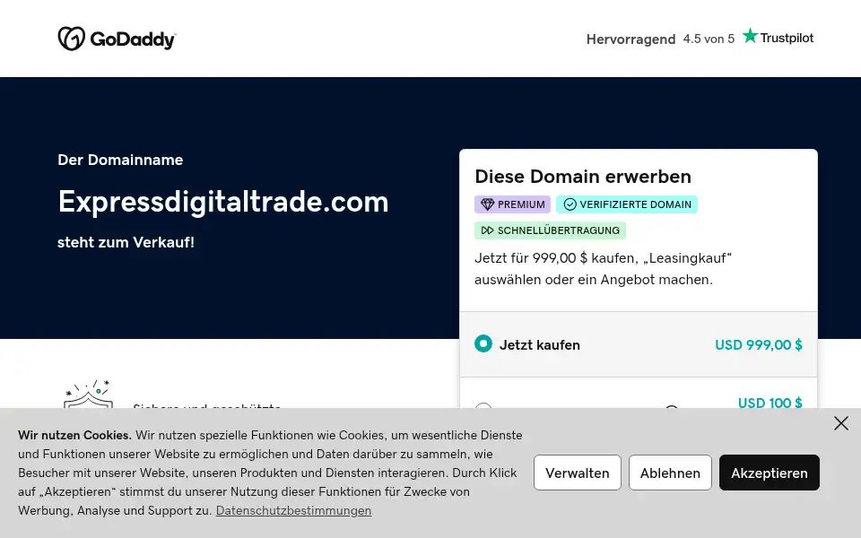 Screenshot of expressdigitaltrade.com
