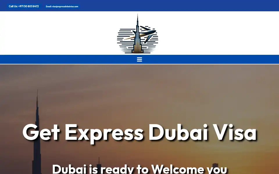Screenshot of expressdubaivisa.com