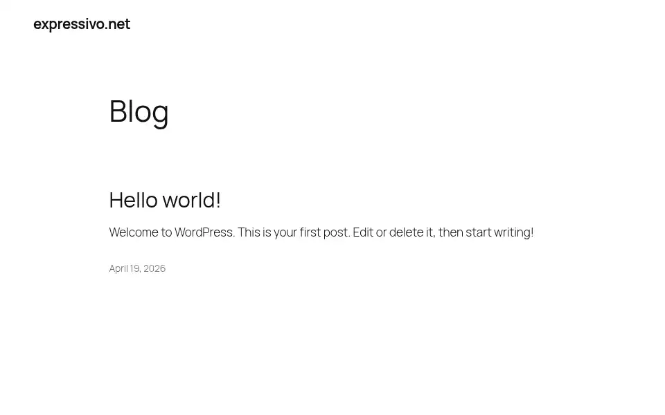 Screenshot of expressivo.net