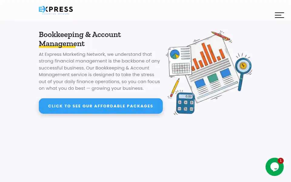 Screenshot of expressmarketingnetwork.com