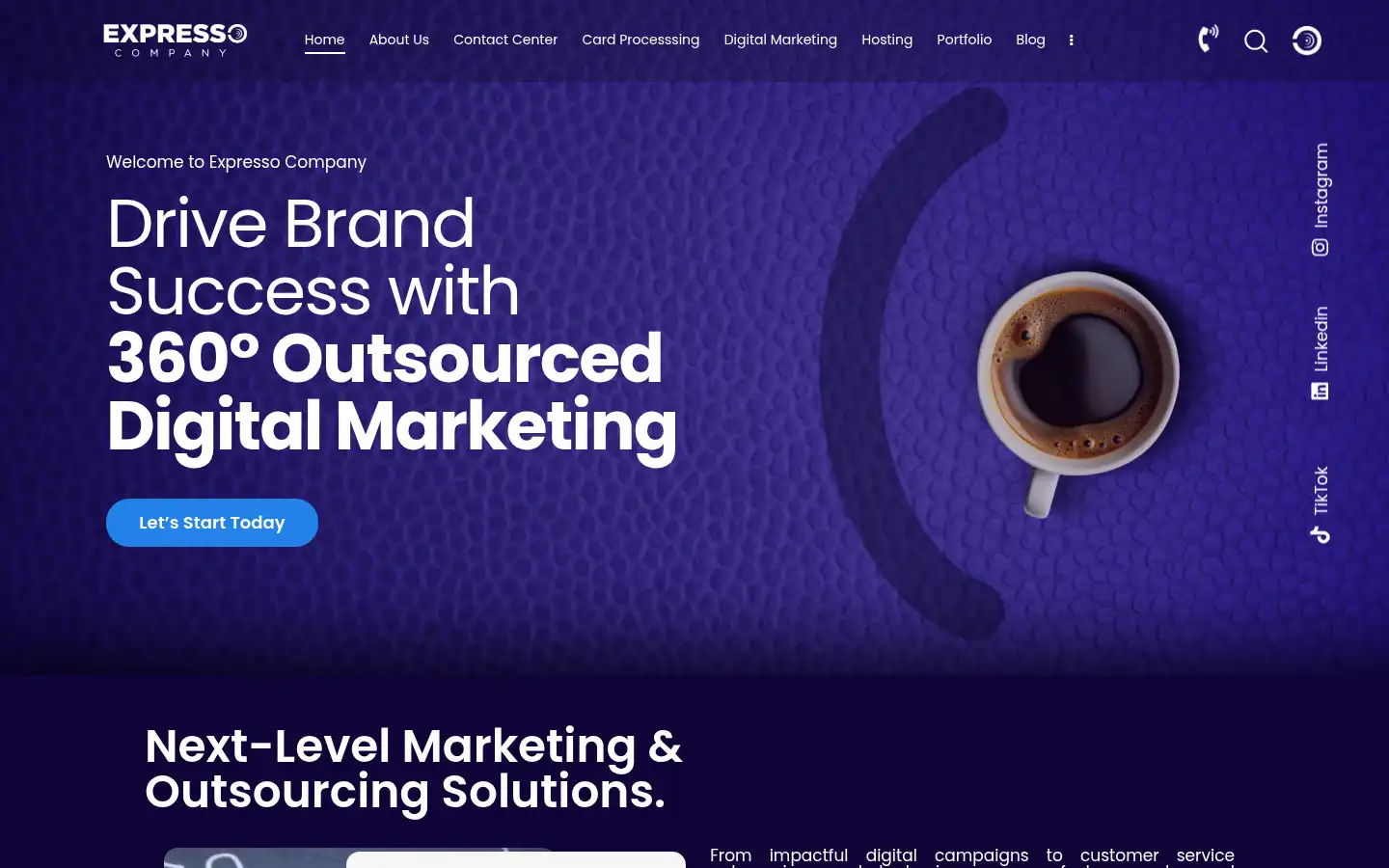 Screenshot of expressocompany.com