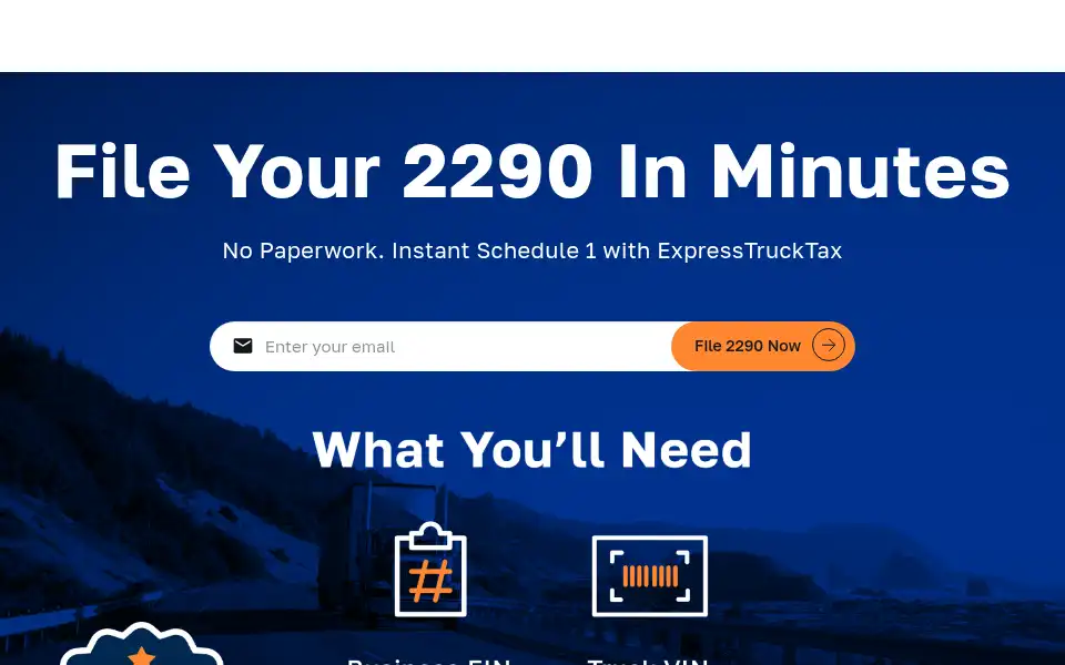 Screenshot of expresstrucktax.com