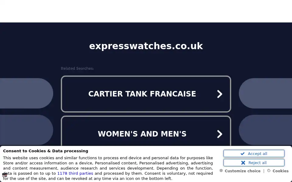 Screenshot of expresswatches.co.uk