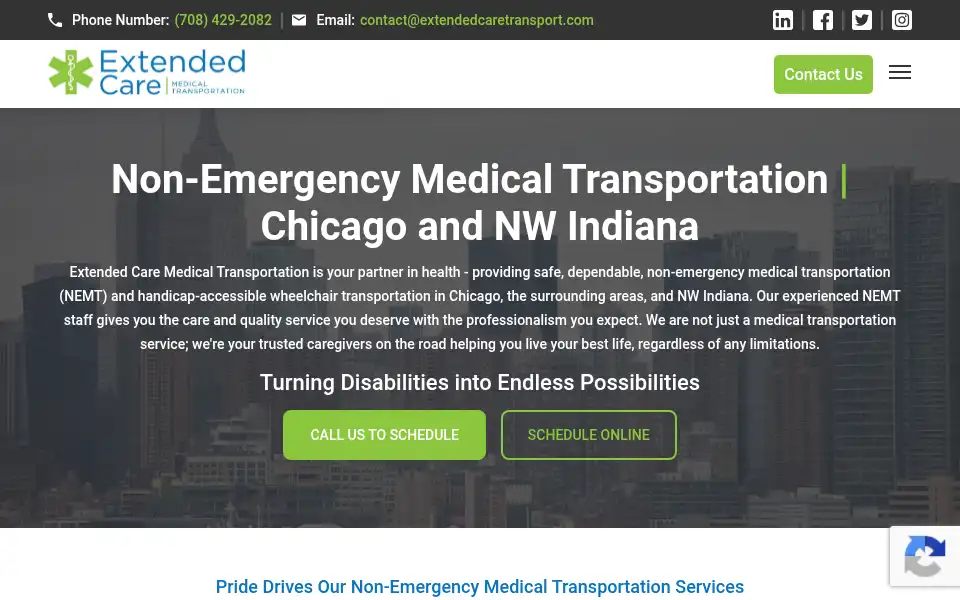 Screenshot of extendedcaretransport.com