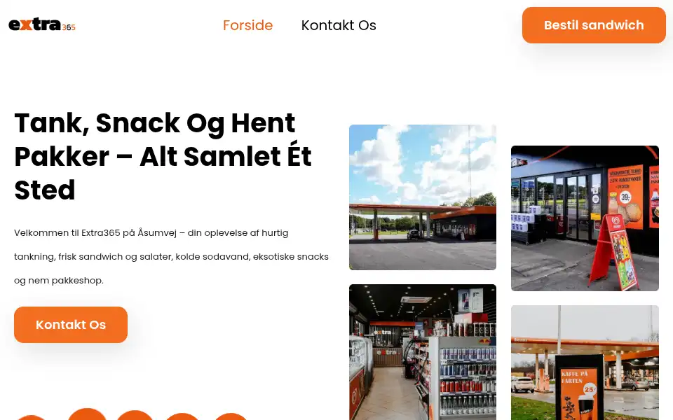 Screenshot of extra365.dk