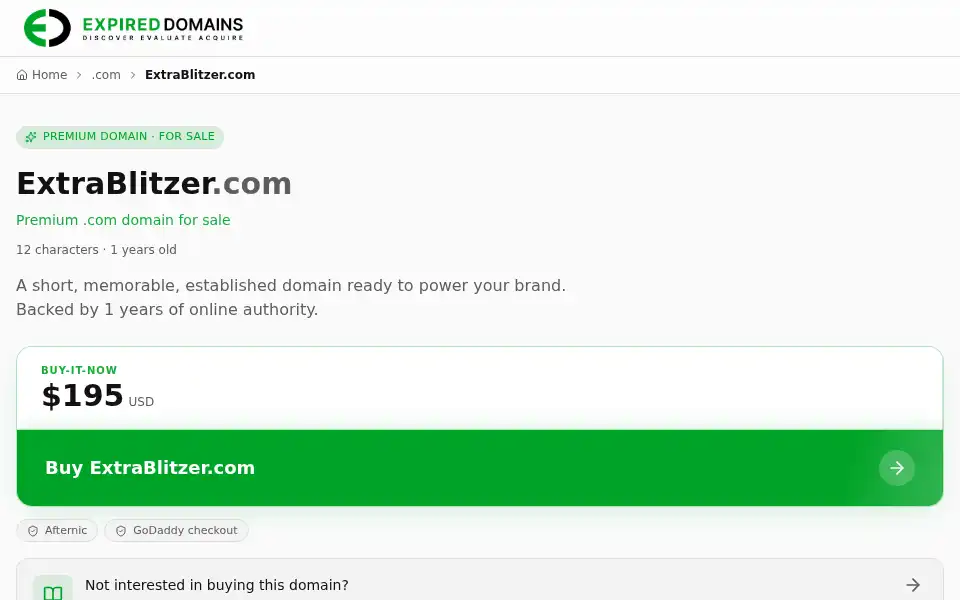 Screenshot of extrablitzer.com