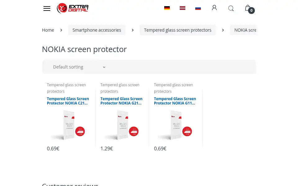 Screenshot of extradigital.eu
