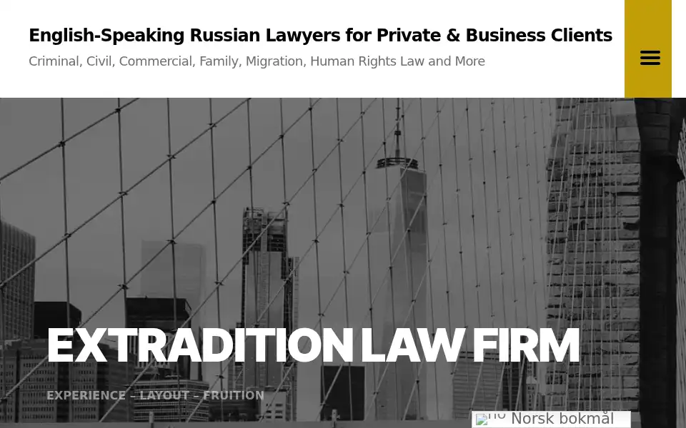 Screenshot of extraditionlawfirm.com