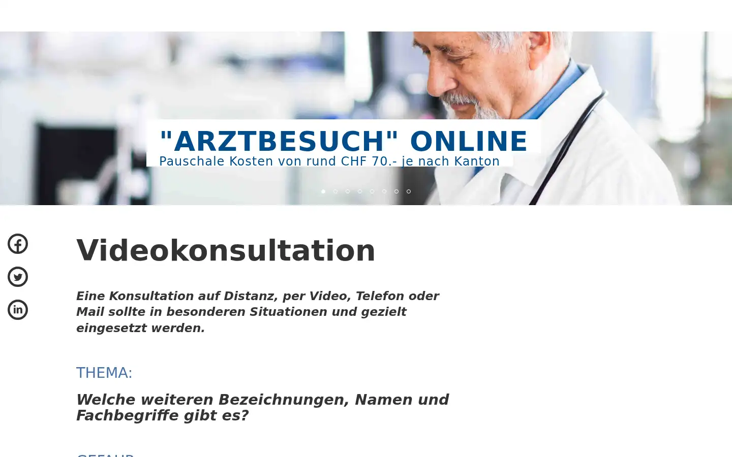 Screenshot of extradoc.ch