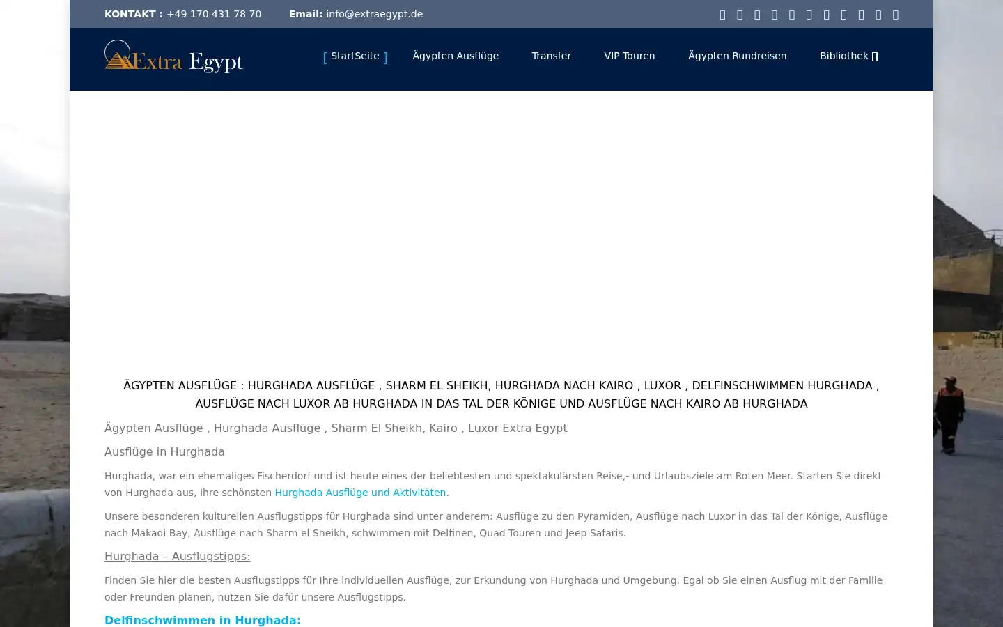 Screenshot of extraegypt.de