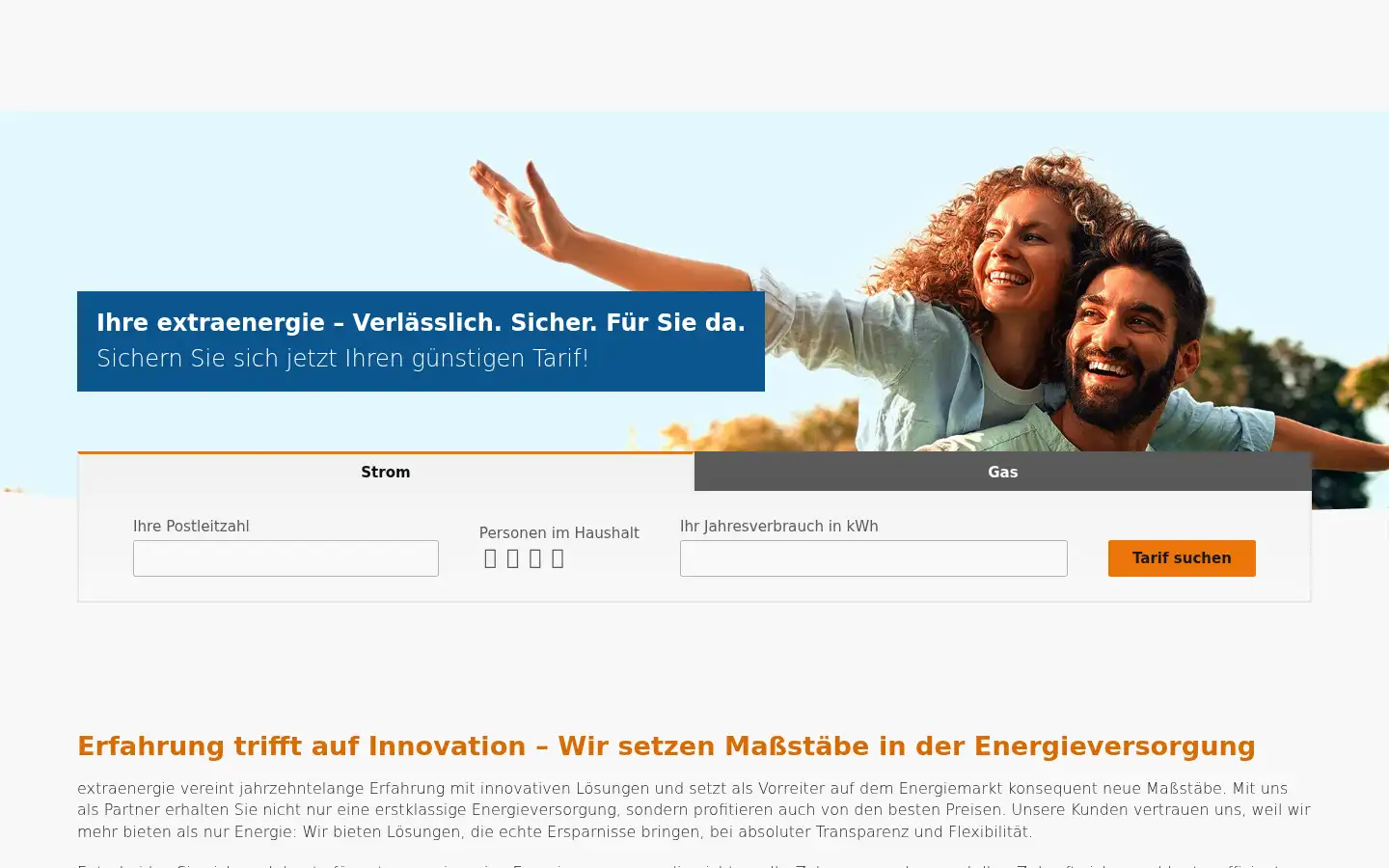 Screenshot of extraenergie.com