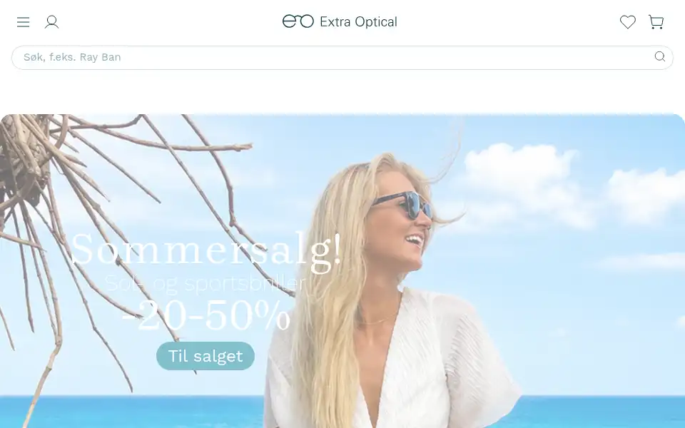 Screenshot of extraoptical.no