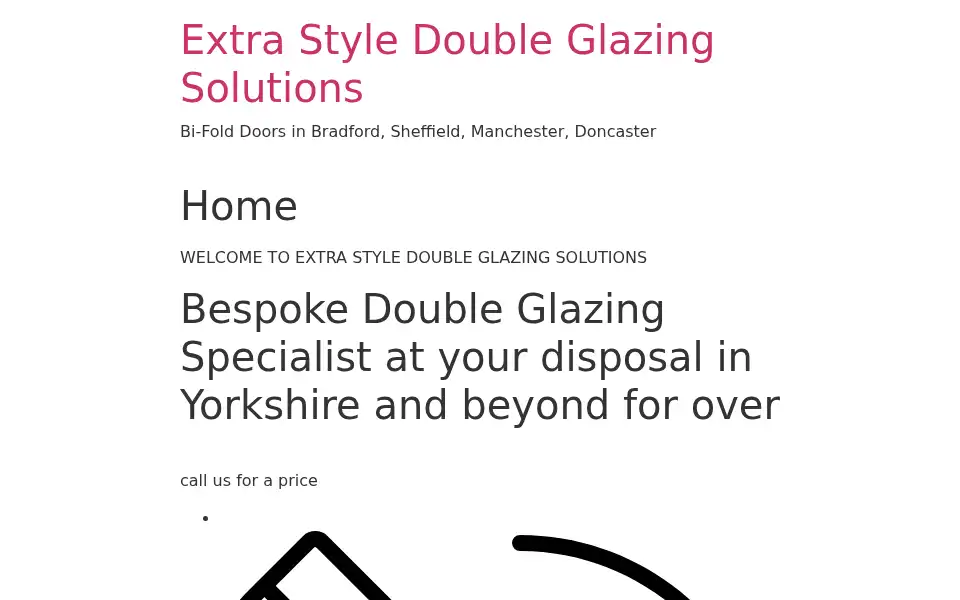 Screenshot of extrastyledoubleglazing.co.uk