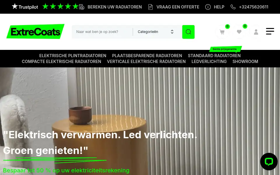 Screenshot of extrecoats.be