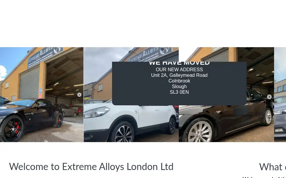 Screenshot of extremealloyslondon.com