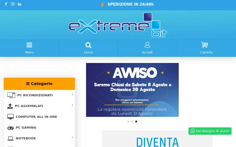 Screenshot of extremebit.it