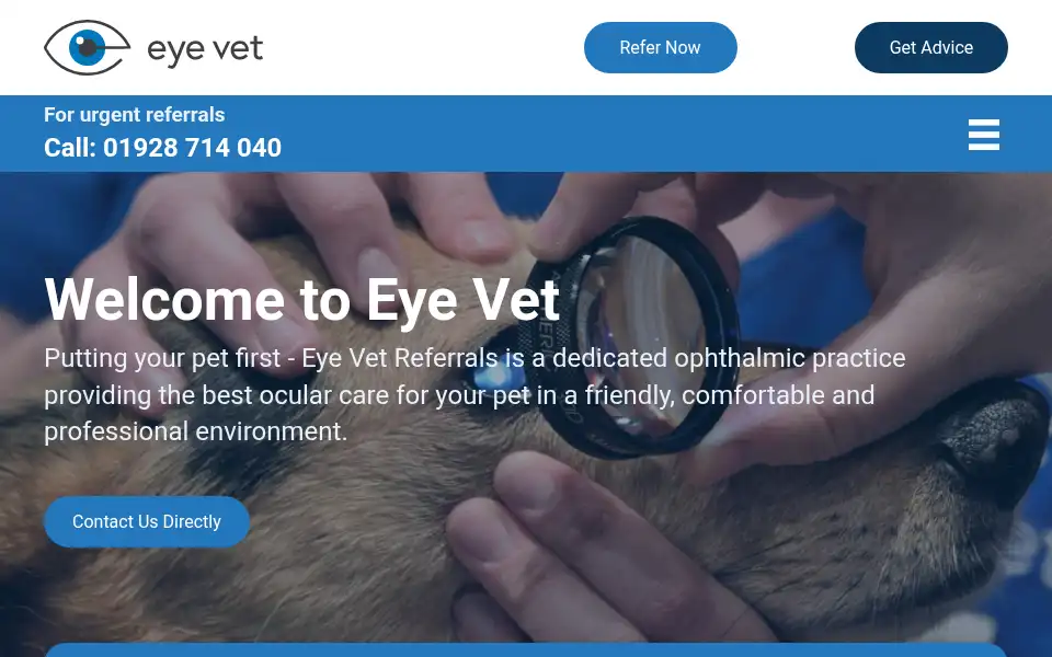 Screenshot of eye-vet.co.uk