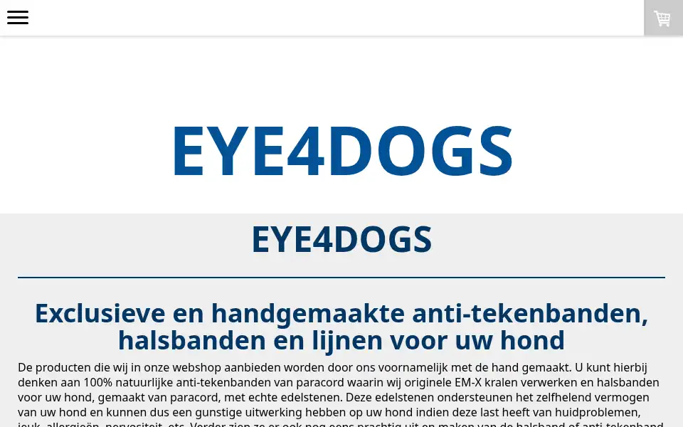 Screenshot of eye4dogs.nl