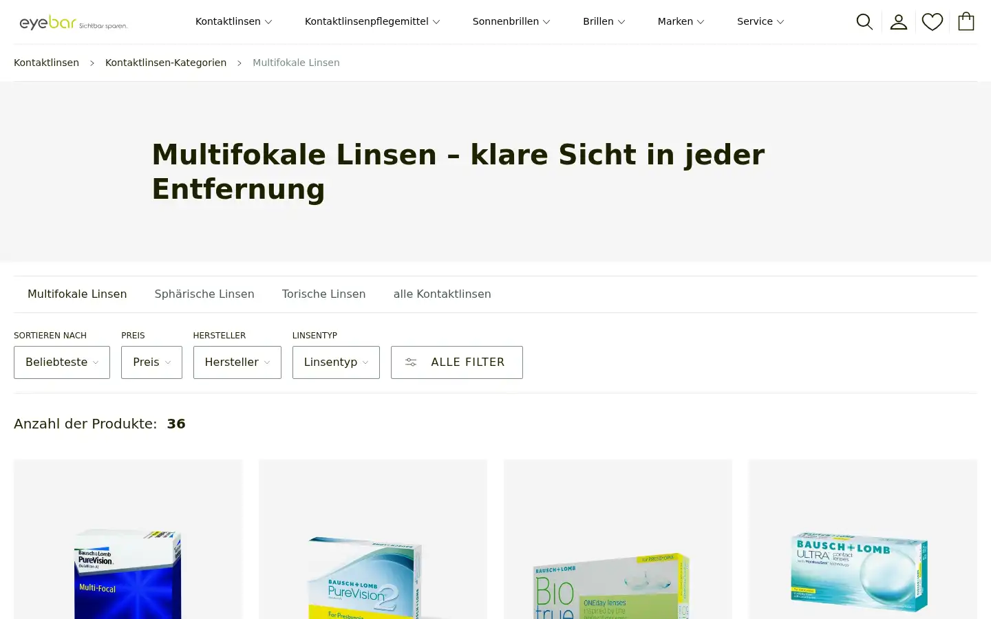 Screenshot of eyebar.de