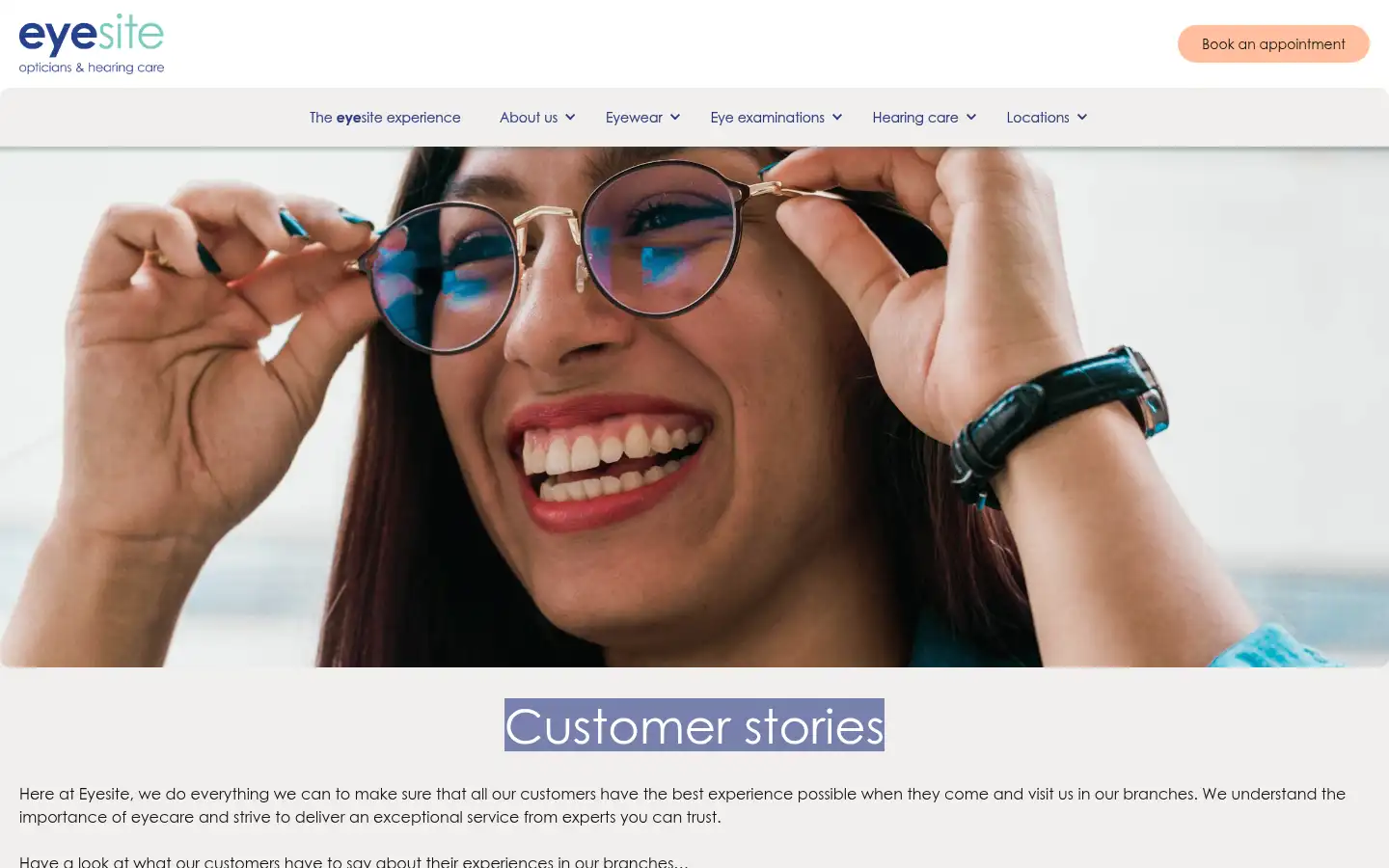 Screenshot of eyesite.co.uk