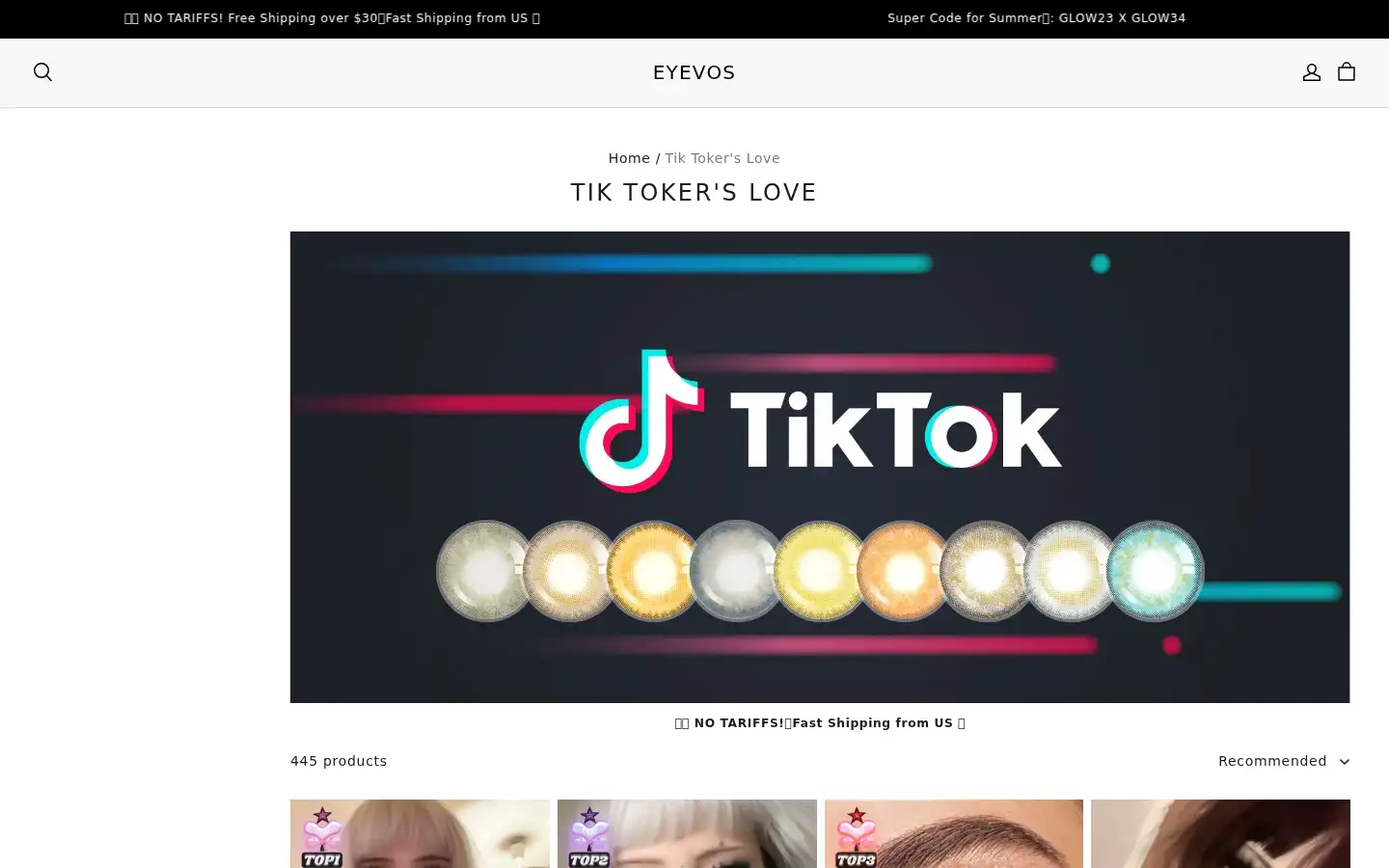 Screenshot of eyevos.com