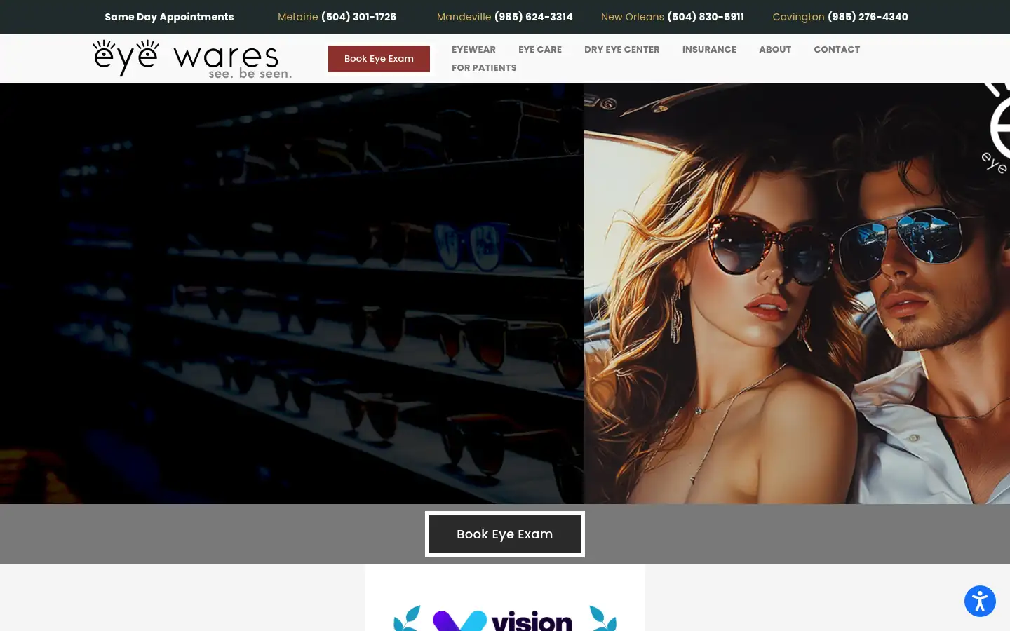 Screenshot of eyewaresnola.com