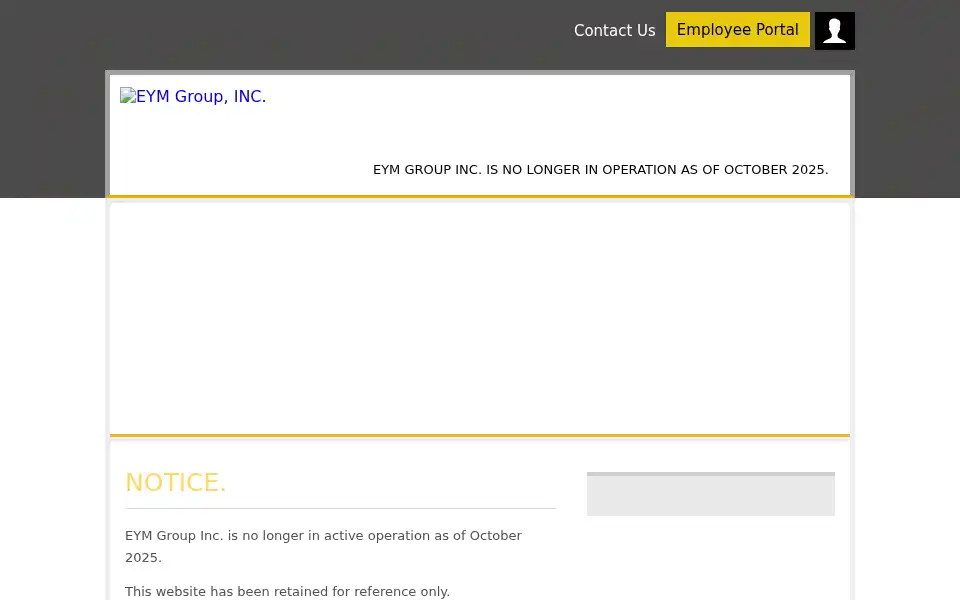 Screenshot of eymgroup.com