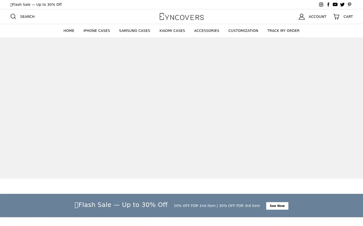 Screenshot of eyncovers.com