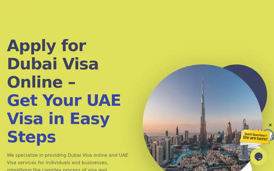 Screenshot of ezdubaivisa.com