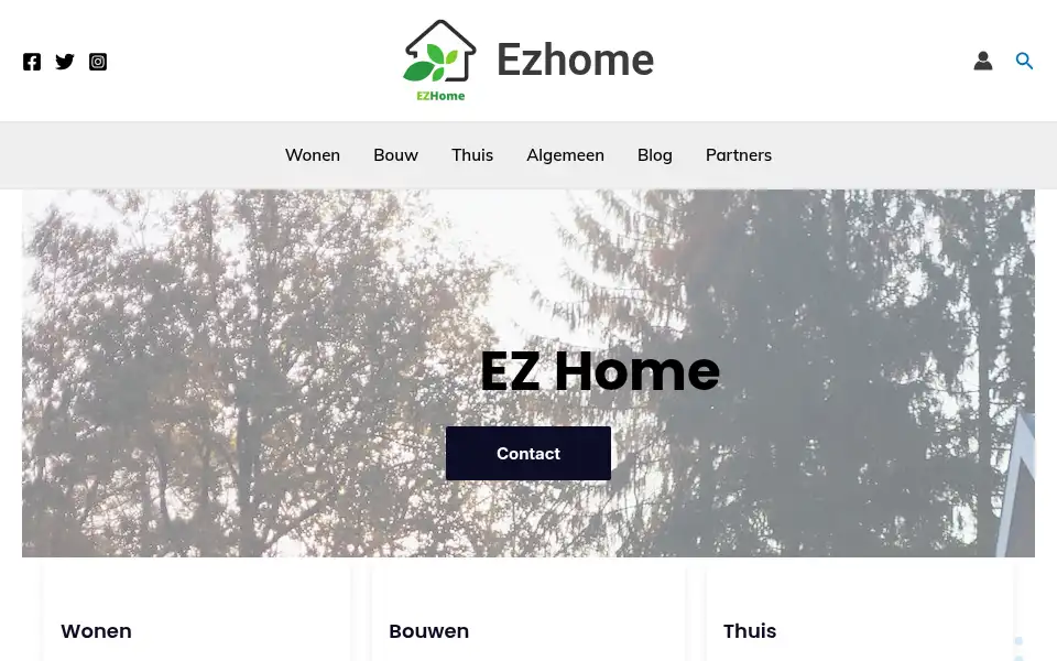 Screenshot of ezhome.nl