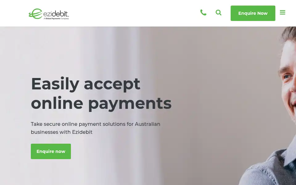 Screenshot of ezidebit.com