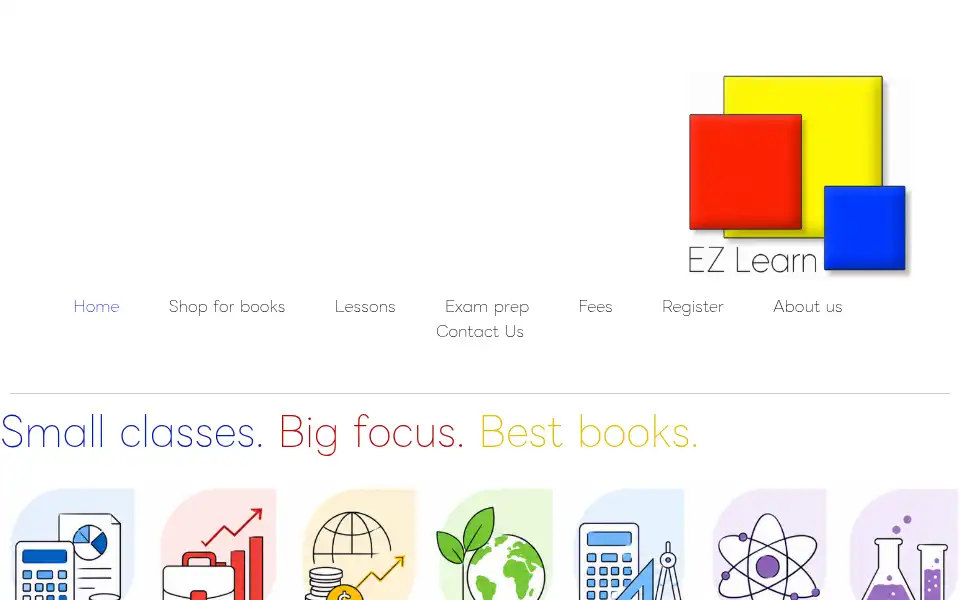 Screenshot of ezlearn.co.za