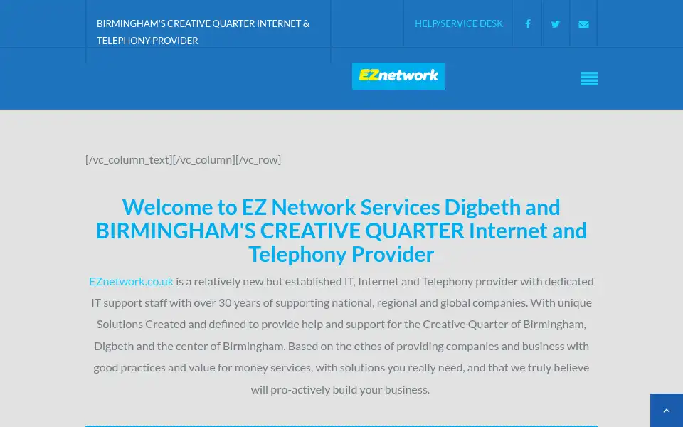 Screenshot of eznetwork.co.uk