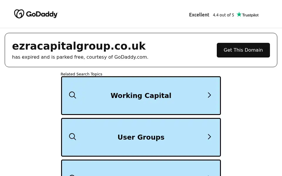 Screenshot of ezracapitalgroup.co.uk