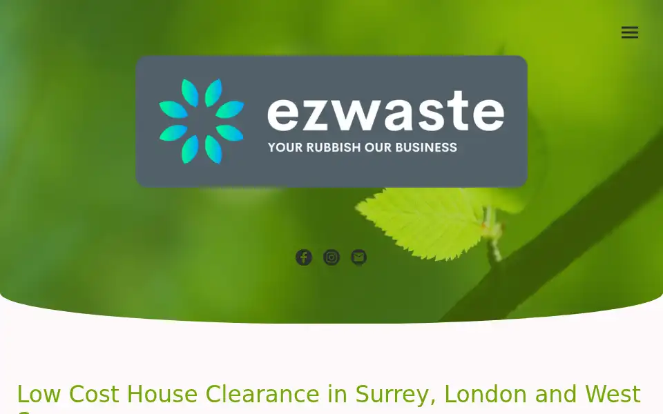 Screenshot of ezwaste.co.uk