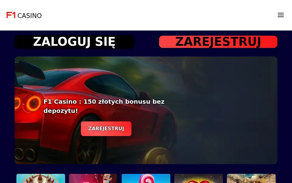 Screenshot of f1casiino.com