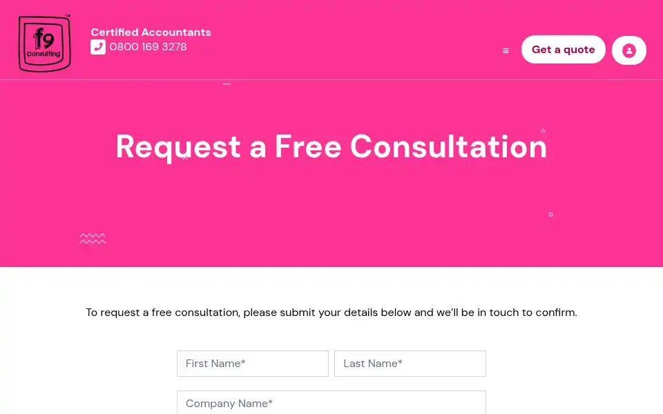 Screenshot of f9consulting.co.uk
